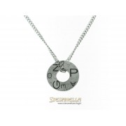 PIANEGONDA collana argento Deep con pendente tondo satinato referenza CA031219